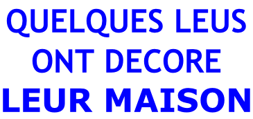 QUELQUES LEUS ONT DECORE LEUR MAISON